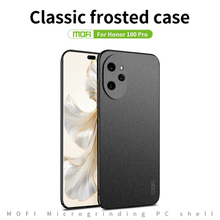 For Honor 100 Pro MOFI Fandun Series Frosted PC Ultra-thin All-inclusive Phone Case(Blue) - Honor Cases by MOFI | Online Shopping UK | buy2fix