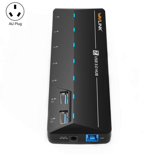 WAVLINK WL-UH3073D USB3.0 HUB Adapter 7-Port Docking Station with Individual Switch(AU Plug) - USB 3.0 HUB by WAVLINK | Online Shopping UK | buy2fix