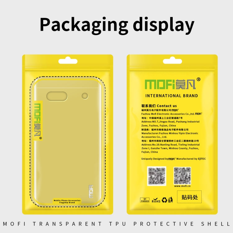 For Google Pixel 8a MOFI Ming Series Transparent Ultra-thin TPU Phone Case(Transparent) - Google Cases by MOFI | Online Shopping UK | buy2fix