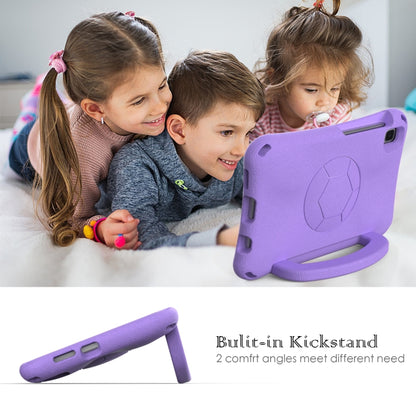 For Samsung Galaxy Tab A7 Lite 8.7 T220/T225 Handle Football Shaped EVA Shockproof Tablet Case(Light Purple) - Tab A7 Lite T220 / T225 by buy2fix | Online Shopping UK | buy2fix