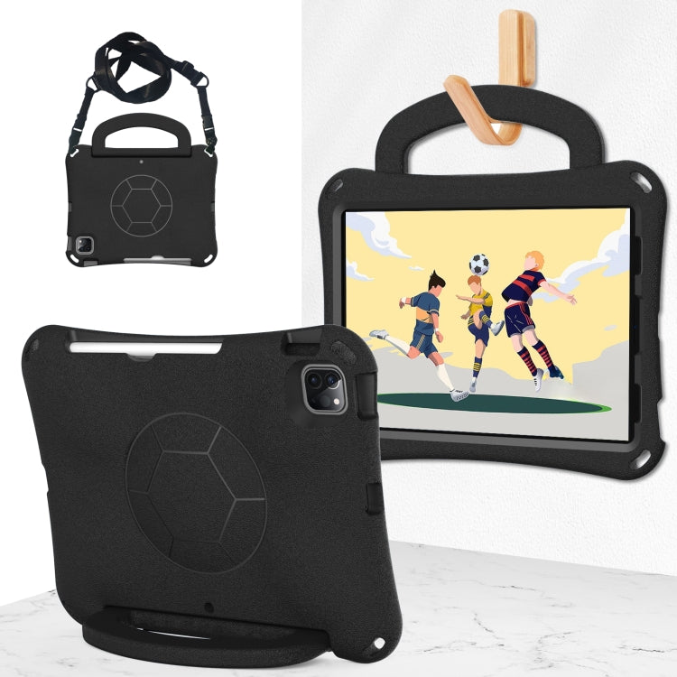 For iPad Air 11 2025 / 2024 Handle Football Shaped EVA Shockproof Tablet Case(Black) - iPad Air 11 2025 / 2024 Cases by buy2fix | Online Shopping UK | buy2fix