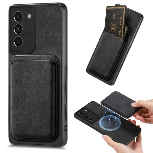 For Samsung Galaxy S21+ 5G Retro Leather Card Bag Magnetic Phone Case(Black) - Galaxy S21+ 5G Cases by buy2fix | Online Shopping UK | buy2fix