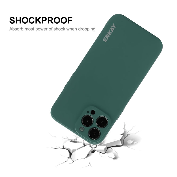 For iPhone 15 Pro Max ENKAY Liquid Silicone Soft Shockproof Phone Case(Black) - iPhone 15 Pro Max Cases by ENKAY | Online Shopping UK | buy2fix