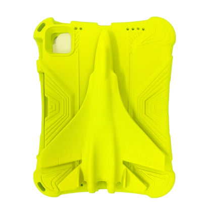 For iPad Air 11 2024 360 Rotation Aircraft Holder EVA Shockproof Tablet Case(Yellow) - iPad Air 11 2024 Cases by buy2fix | Online Shopping UK | buy2fix