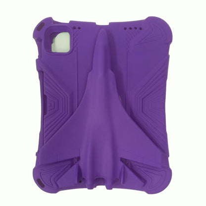 For iPad Pro 11 2024 360 Rotation Aircraft Holder EVA Shockproof Tablet Case(Purple) - iPad Pro 11 2024 Cases by buy2fix | Online Shopping UK | buy2fix