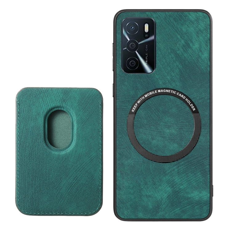 For OPPO Reno10 Pro+ Retro Leather Card Bag Magnetic Phone Case(Green) - OPPO Cases by buy2fix | Online Shopping UK | buy2fix