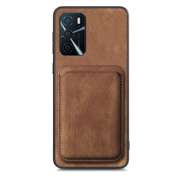 For OPPO A9 2020 / A5 2020 Retro Leather Card Bag Magnetic Phone Case(Brown) - OPPO Cases by buy2fix | Online Shopping UK | buy2fix