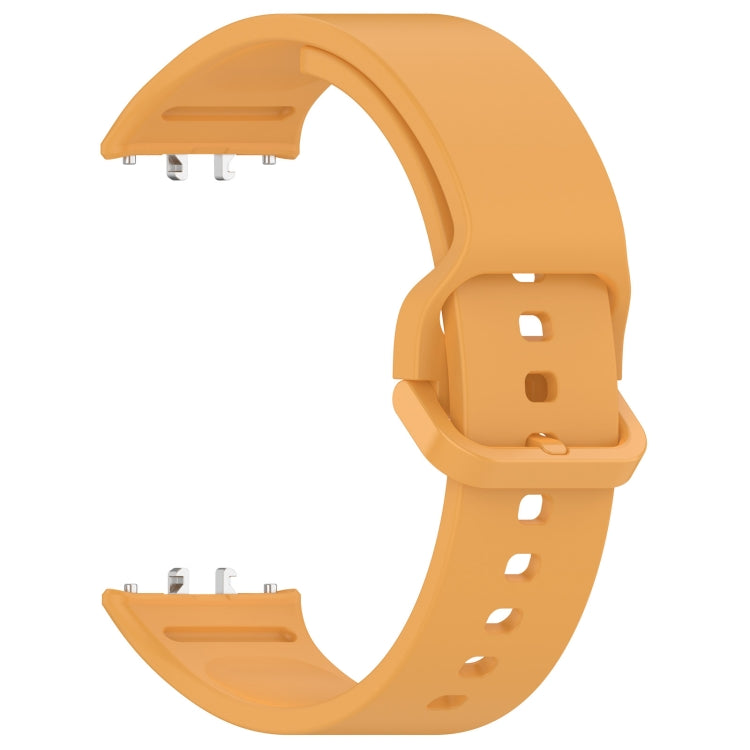 For Samsung Galaxy Fit 3 SM-R390 Solid Color Buckle Silicone Watch Band(Yellow) - Watch Bands by buy2fix | Online Shopping UK | buy2fix