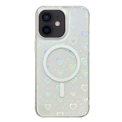 For iPhone  11 Laser Love MagSafe TPU Phone Case(Transparent) - iPhone 11 Cases by buy2fix | Online Shopping UK | buy2fix