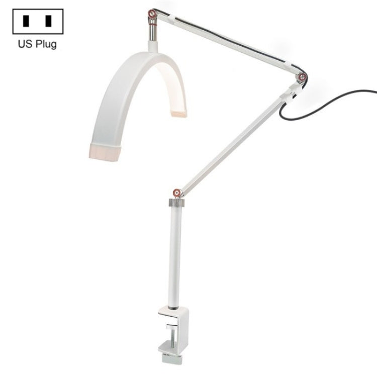 HD-M3X For Eyelash Extensions / Tattoo / Nail Art Lighting Lamp 16 inch Clip-on Half Moon Desk Lamp(US Plug) - Selfie Light by buy2fix | Online Shopping UK | buy2fix