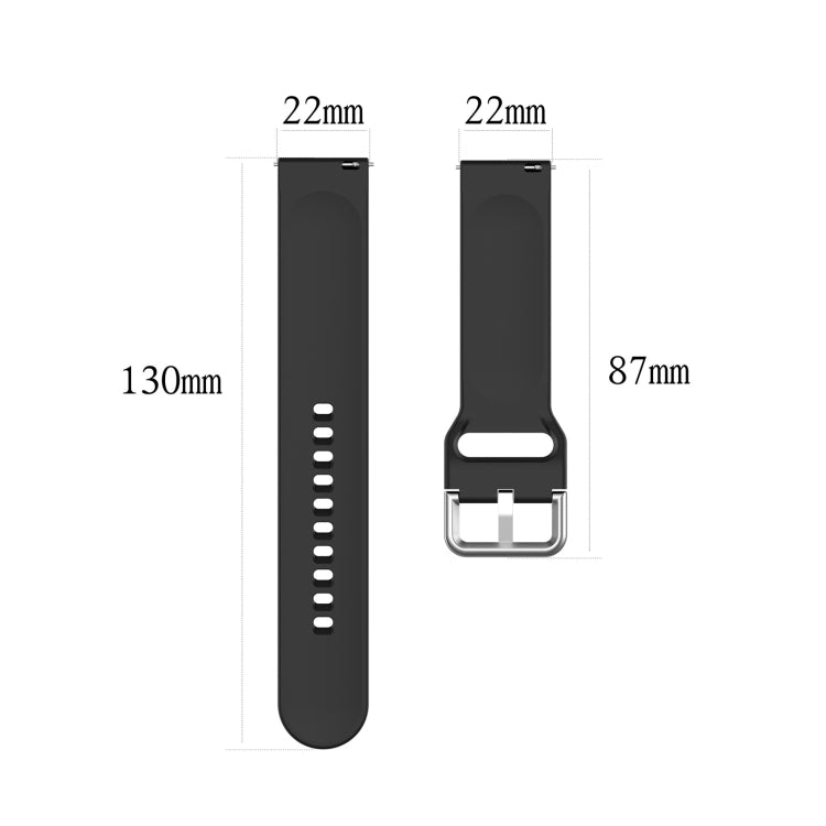 For Xiaomi Watch 2 Solid Color Metal Silver Buckle Silicone Watch Band, Size: L(Red) - Watch Bands by buy2fix | Online Shopping UK | buy2fix