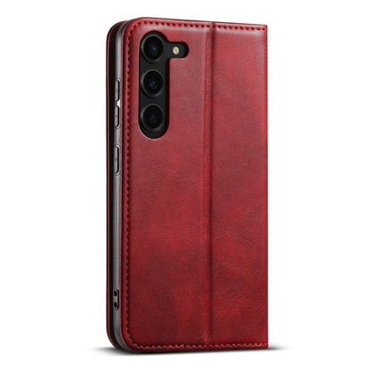 For  Samsung Galaxy S23 5G Suteni J02 Oil Wax Wallet Leather Phone Case(Red) - Galaxy S23 5G Cases by Suteni | Online Shopping UK | buy2fix