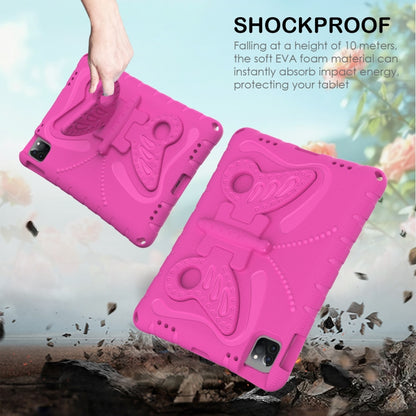 For iPad Air 11 2024 Butterfly Bracket EVA Shockproof Tablet Case(Rose Red) - iPad Air 11 2024 Cases by buy2fix | Online Shopping UK | buy2fix