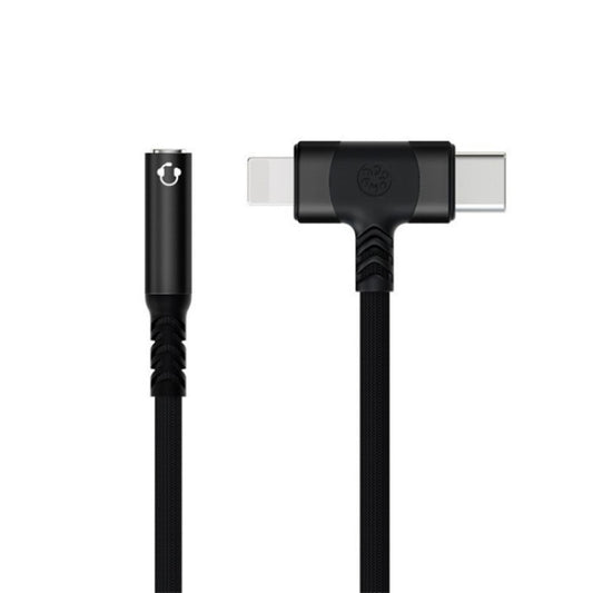 JS-65 Male to 3.5mm Audio Female Headphone Adapter Cable Cord(Black) - Cables by buy2fix | Online Shopping UK | buy2fix