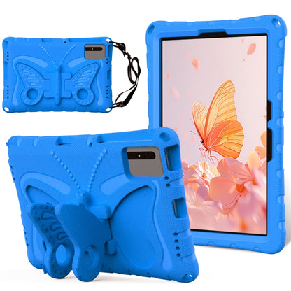 For Samsung Galaxy Tab S9 FE X510 Butterfly Bracket EVA Shockproof Tablet Case(Blue) - Galaxy Tab S9 FE by buy2fix | Online Shopping UK | buy2fix