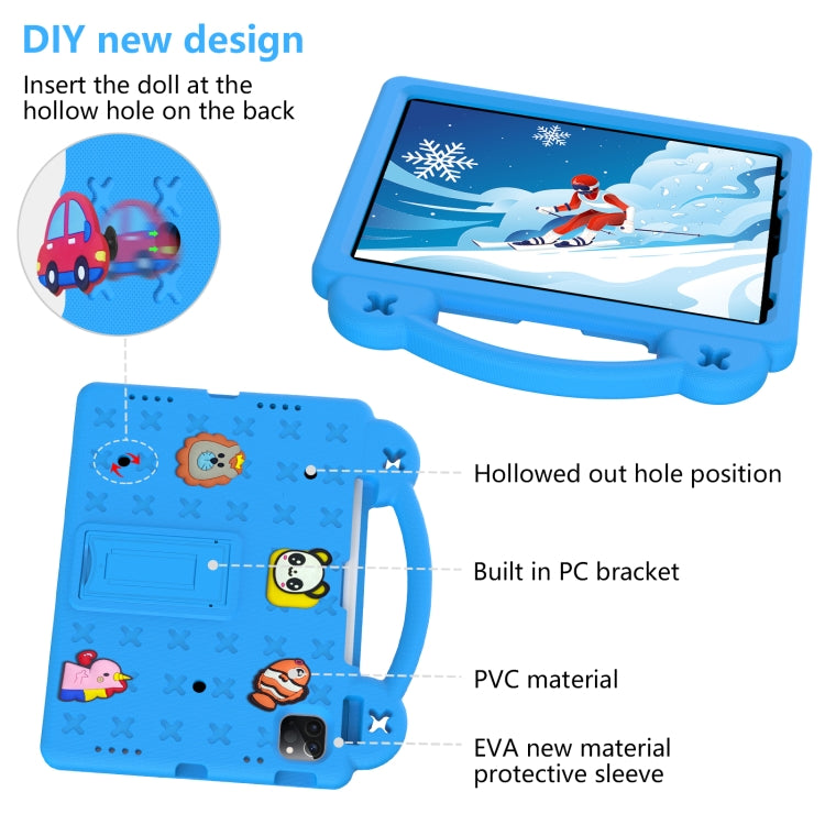 For iPad Air 11 2024 Handle Kickstand Children EVA Shockproof Tablet Case(Sky Blue) - iPad Air 11 2024 Cases by buy2fix | Online Shopping UK | buy2fix