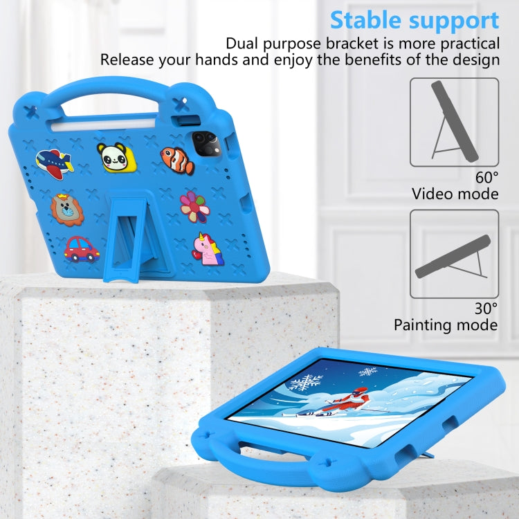 For  iPad Pro 11 2024 Handle Kickstand Children EVA Shockproof Tablet Case(Sky Blue) - iPad Pro 11 2024 Cases by buy2fix | Online Shopping UK | buy2fix