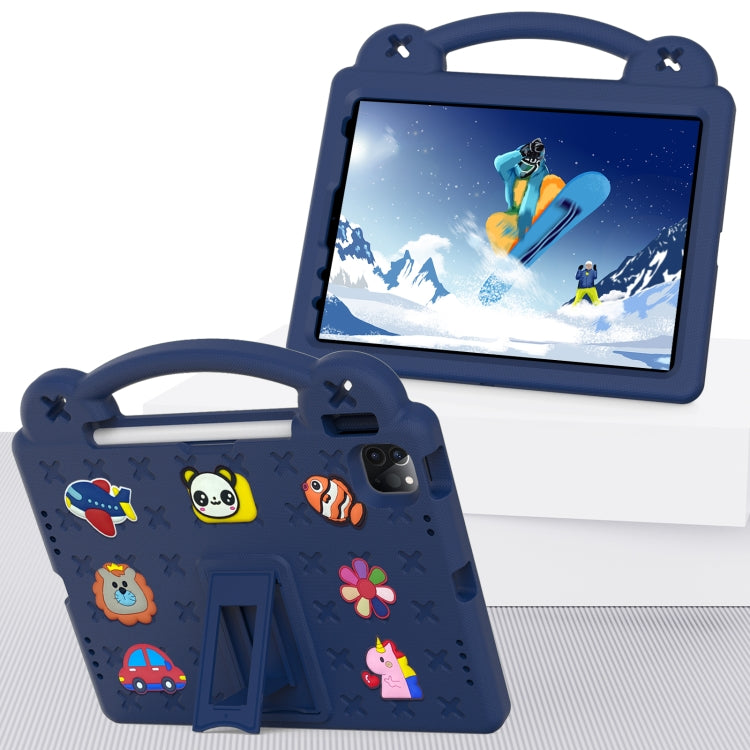 For  iPad Pro 11 2024 Handle Kickstand Children EVA Shockproof Tablet Case(Navy Blue) - iPad Pro 11 2024 Cases by buy2fix | Online Shopping UK | buy2fix