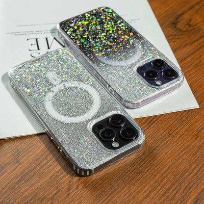 For iPhone 13 Gradient Glitter Starry MagSafe Phone Case(Gradient Purple) - iPhone 13 Cases by buy2fix | Online Shopping UK | buy2fix