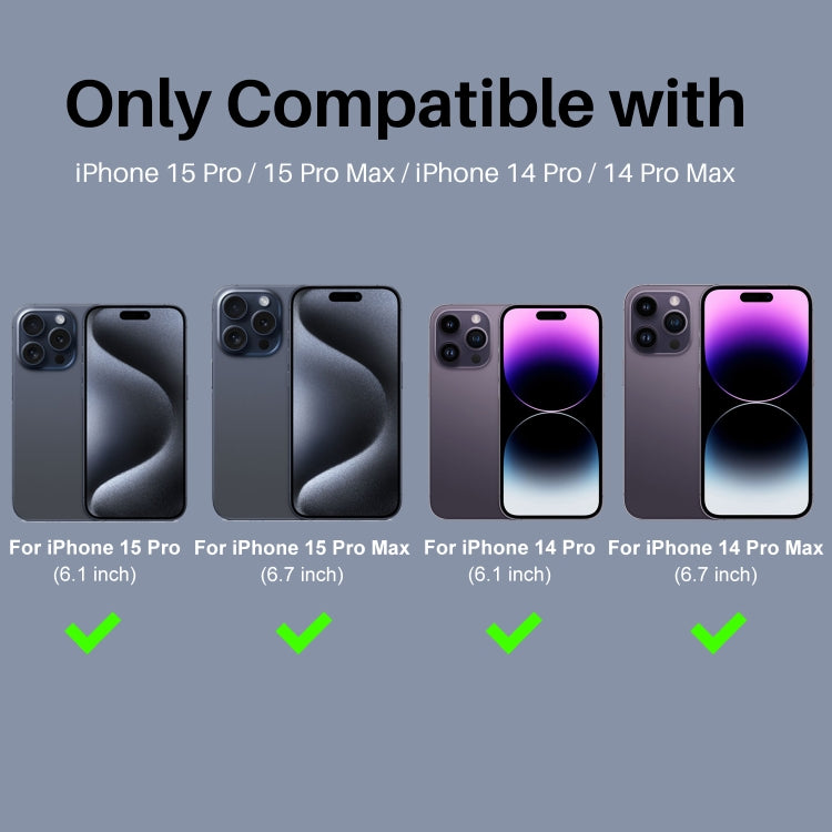 For iPhone 15 Pro / 15 Pro Max NORTHJO 2 Set 6Pcs Camera Lens Protector Diamond Metal Ring Film(Colorful) - iPhone 15 Pro Max Tempered Glass by NORTHJO | Online Shopping UK | buy2fix