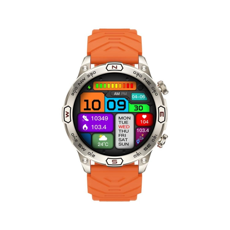 KC86 1.43 inch Color Screen Smart Watch, Support Bluetooth Call / Health Monitoring(Orange) - Smart Watches by buy2fix | Online Shopping UK | buy2fix