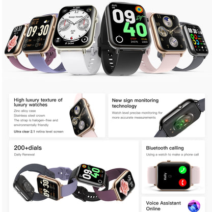 Q19 Max 2.1 inch HD Screen Waterproof Sports Business Smart Watch(Purple) - Smart Watches by buy2fix | Online Shopping UK | buy2fix