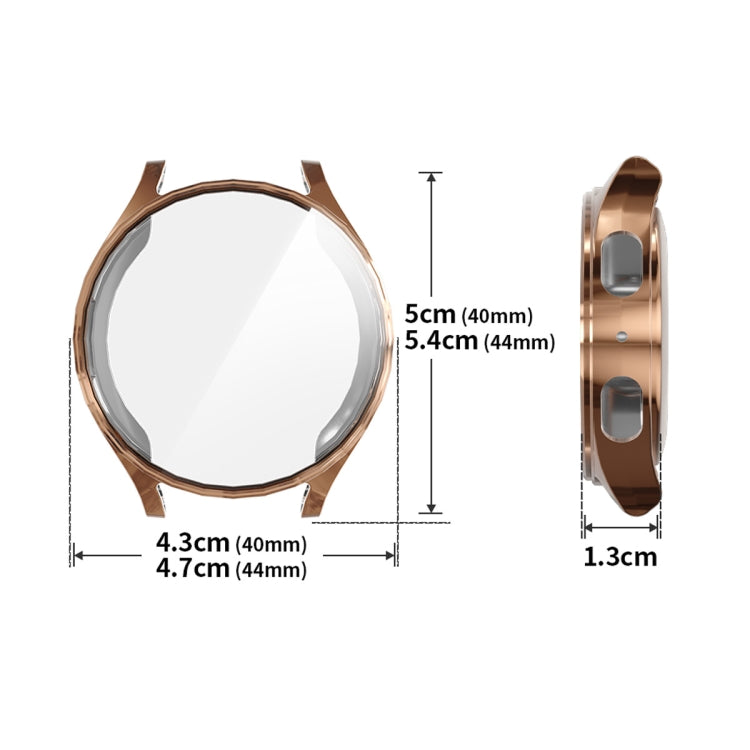 For Samsung Galaxy Watch7 40mm ENKAY Hat-Prince Full Coverage Electroplated Soft TPU Case with Screen Protection(Transparent) - Watch Cases by ENKAY | Online Shopping UK | buy2fix