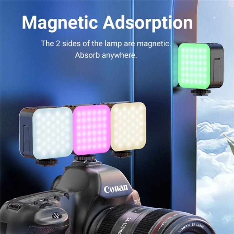 D02 Magnetic Adsorption Pocket RGB Video Lamp Mini LED Fill Light for Live Broadcast - Selfie Light by buy2fix | Online Shopping UK | buy2fix