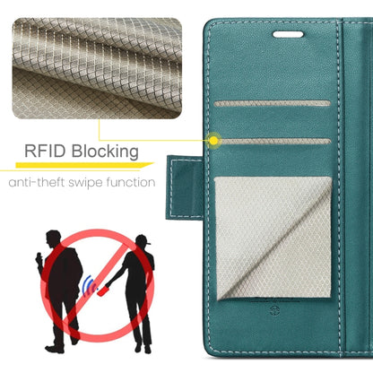 For iPhone 16 Plus CaseMe 023 Butterfly Buckle Litchi Texture RFID Anti-theft Leather Phone Case(Green) - iPhone 16 Plus Cases by CaseMe | Online Shopping UK | buy2fix