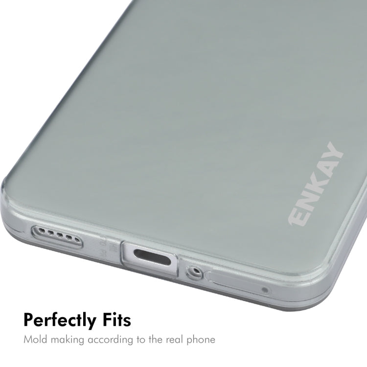 For Redmi K70 Ultra ENKAY Hat-Prince Translucent Matte TPU Soft Phone Case + 9H Big Arc Edge Film(White) - Xiaomi Cases by ENKAY | Online Shopping UK | buy2fix