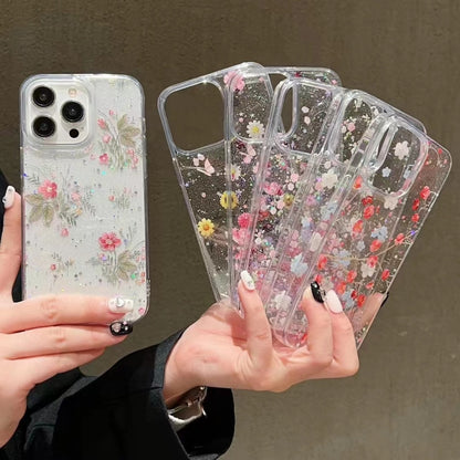 For iPhone 16 Pro Max Spring Garden Epoxy TPU Phone Case(F01 Love of Butterfly) - iPhone 16 Pro Max Cases by buy2fix | Online Shopping UK | buy2fix