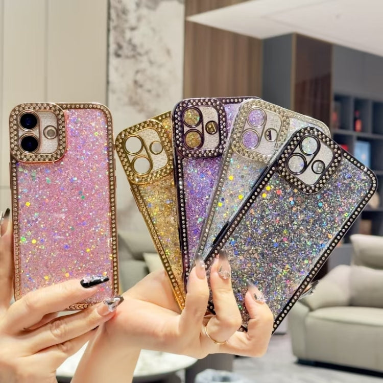 For iPhone 16 Pro Diamond Glitter Sequins TPU Phone Case(Purple) - iPhone 16 Pro Cases by buy2fix | Online Shopping UK | buy2fix