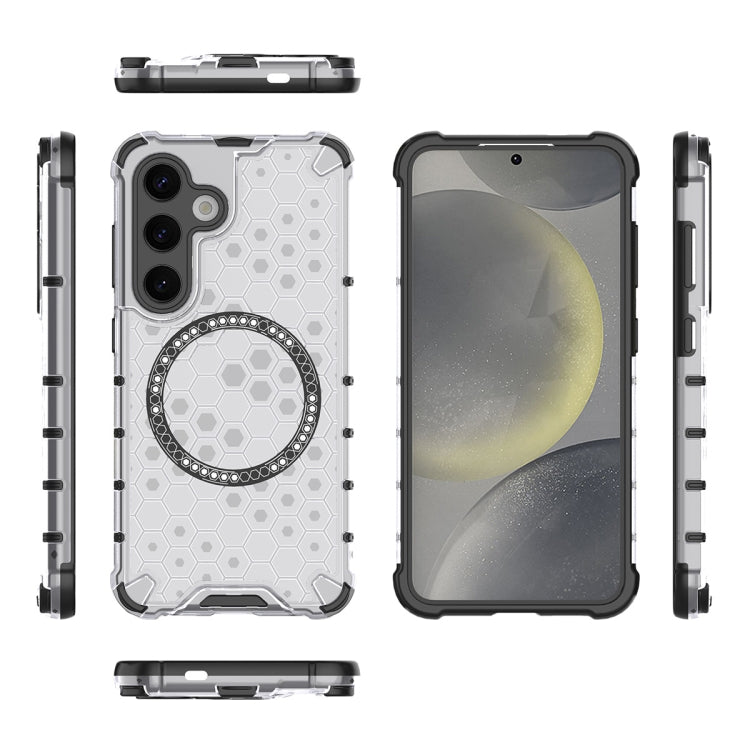 For Samsung Galaxy S23+ 5G ENKAY Hat-Prince Honeycomb MagSafe Shockproof Phone Case with 0.18mm Film(Grey) - Galaxy S23+ 5G Cases by ENKAY | Online Shopping UK | buy2fix