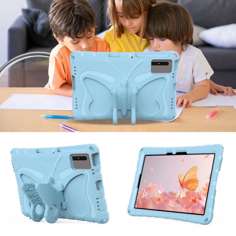 For Lenovo Tab M11 / Xiaoxin Pad 11 2024 Butterfly Bracket EVA Shockproof Tablet Case(Light Blue) - Lenovo by buy2fix | Online Shopping UK | buy2fix