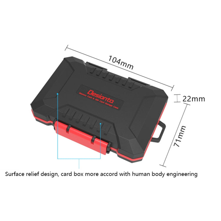 Desiontal SD / TF / XQD / CF / SIM / TF Storage Card Memory Card Organizer Outdoor Portable Waterproof Box - Card Case by buy2fix | Online Shopping UK | buy2fix