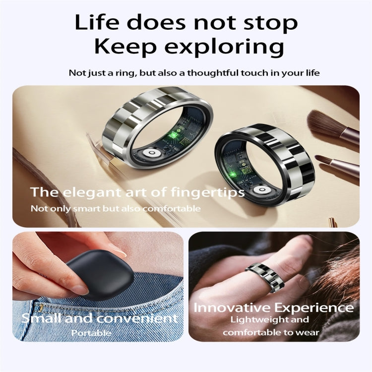 R9 SIZE 8 Smart Ring, Support Health Monitoring / Gesture Control / Somatosensory Games(Black) - Smart Rings / Smart Telephones by buy2fix | Online Shopping UK | buy2fix