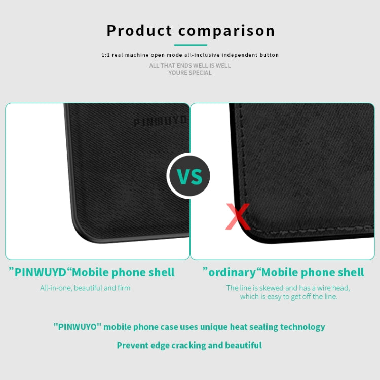 PINWUYO Shockproof Waterproof Full Coverage TPU + PU Cloth+Anti-shock Cotton Protective Case for Sony Xperia 10 / Xperia XA3(Gray) - Sony Cases by 1 | Online Shopping UK | buy2fix