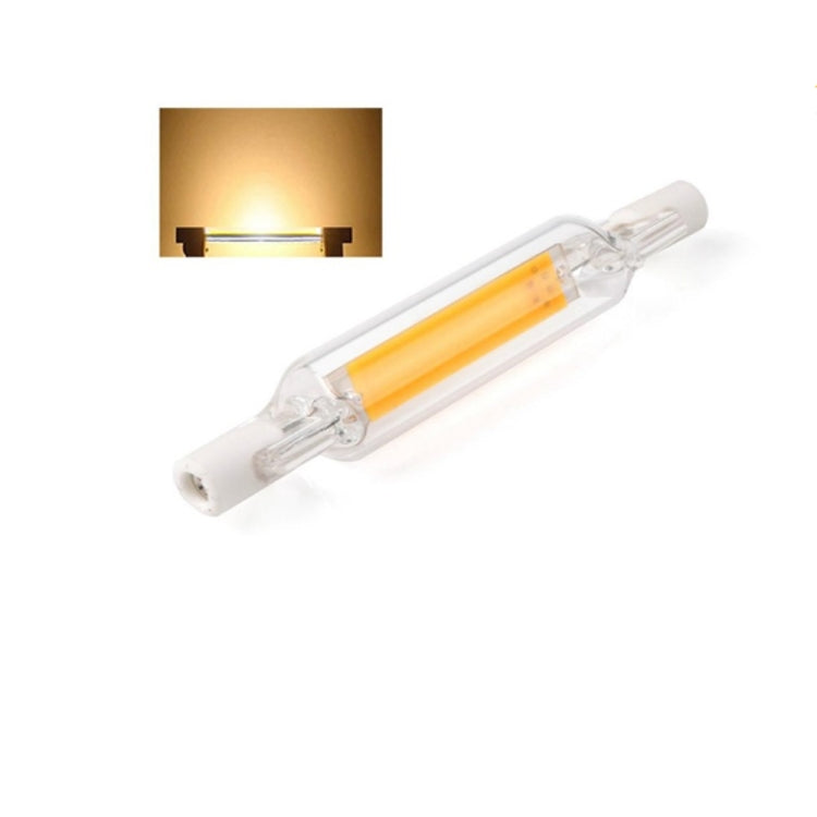 R7S 5W COB LED Lamp Bulb Glass Tube for Replace Halogen Light Spot Light,Lamp Length: 78mm, AC:220v(Warm White) - LED Blubs & Tubes by buy2fix | Online Shopping UK | buy2fix