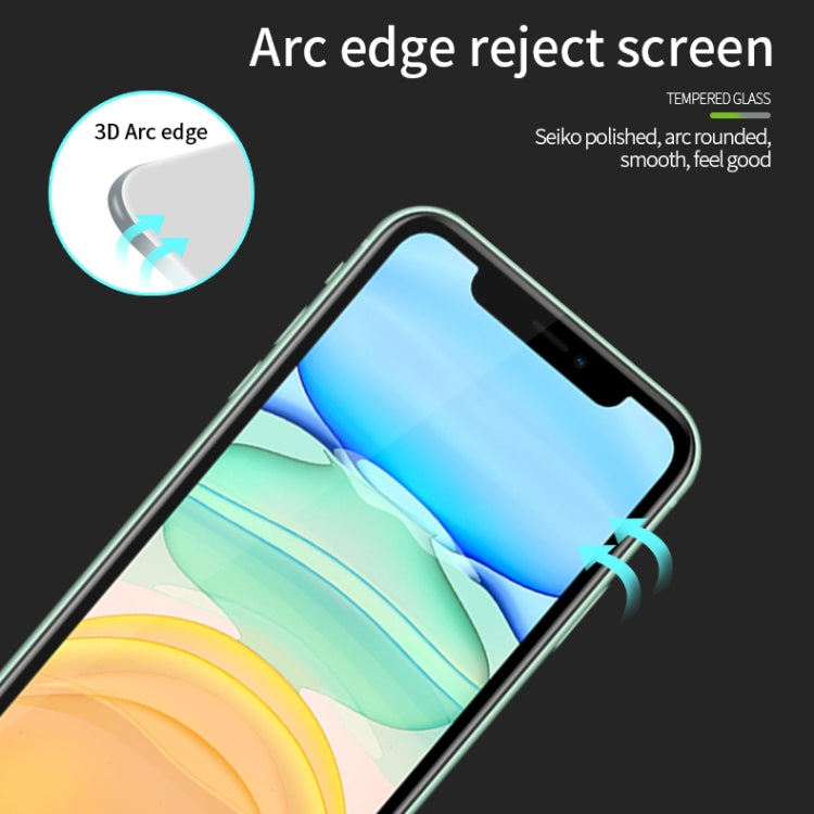 For iPhone 11 MOFI 9H 3D Explosion-proof Curved Screen Tempered Glass Film(Black) - Others by MOFI | Online Shopping UK | buy2fix