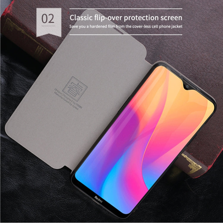 For Xiaomi RedMi 8A MOFI Rui Series Classical Leather Flip Leather Case With Bracket Embedded Steel Plate All-inclusive(Black) - Xiaomi Cases by MOFI | Online Shopping UK | buy2fix