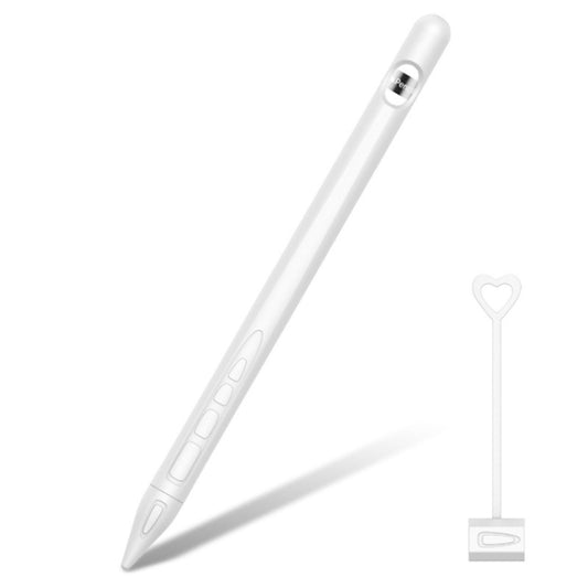 Suitable For Apple Pencil1 Generation StylusTouch Pen Silicone Protective Cover Pen Cap(White) - Pencil Accessories by buy2fix | Online Shopping UK | buy2fix