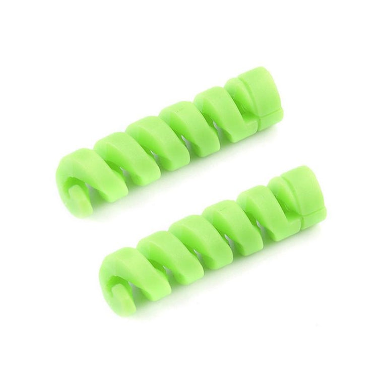 Spiral Style Silicone Data Cable Protective Cover Anti-wire Break Winder(Green) - Cable Organizer by buy2fix | Online Shopping UK | buy2fix