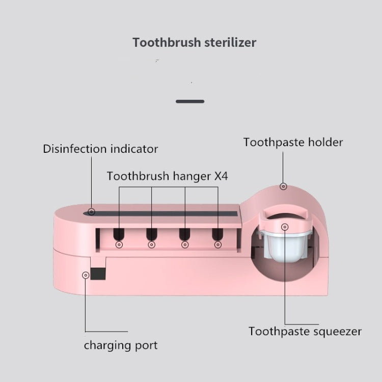 Smart Toothbrush Sterilizer UV Sterilization Electric Wall-mounted Toothbrushing Cup Rack(White) - Toothbrush Sanitizer by buy2fix | Online Shopping UK | buy2fix