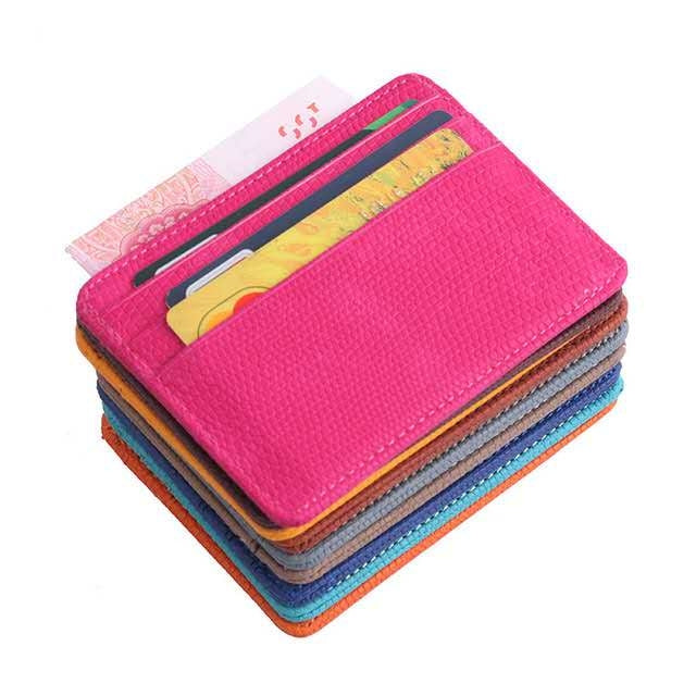 Lizard Pattern PU Leather Bank Card Set Card Package(Pink) - Card & Passport Bags by buy2fix | Online Shopping UK | buy2fix