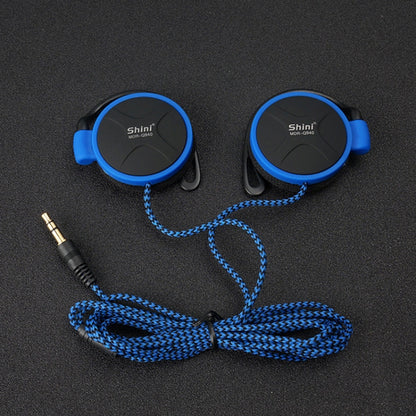 Shini Q940 3.5mm Super Bass EarHook Earphone for Mp3 Player Computer Mobile(Blue No Mic) - Normal Style Earphone by Shini | Online Shopping UK | buy2fix