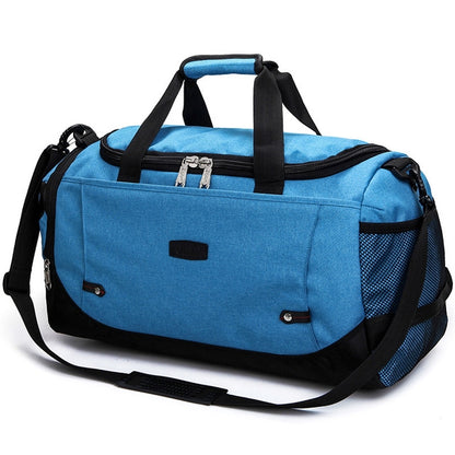 Mens / Ladies Large Capacity Travel Bags Portable Multifunctional Handbag(Sky blue) - Handbags by buy2fix | Online Shopping UK | buy2fix