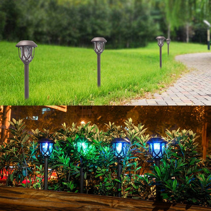 Solar Outdoor Garden Lawn Light Street Light Garden LED Decorative Landscape Light Villa Ground Plug Light(Colorful Light) - Solar Lights by buy2fix | Online Shopping UK | buy2fix