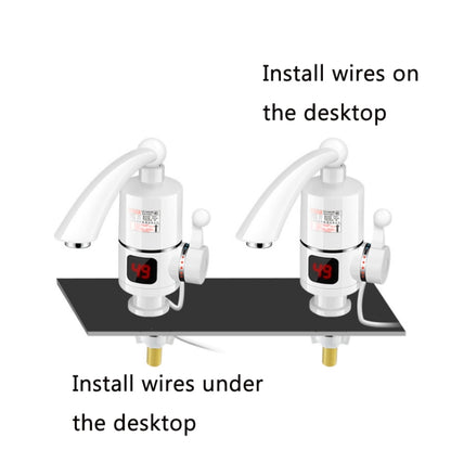 Digital Display Electric Heating Faucet Instant Hot Water Heater CN Plug Digital Horizontal Tube With Leakage Protection - Faucets & Accessories by buy2fix | Online Shopping UK | buy2fix