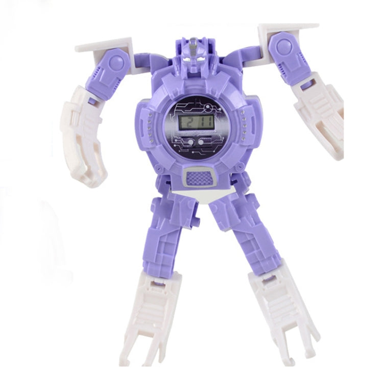 3 PCS Children Electronic Watch Cartoon Deformation Robot Toy Watch(Purple) - Electronic Pets by buy2fix | Online Shopping UK | buy2fix