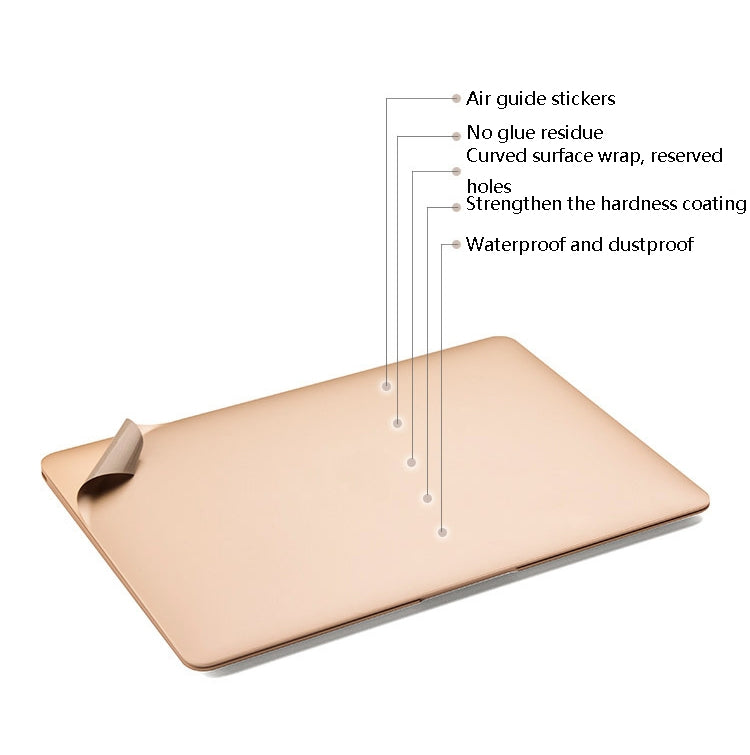 JRC Laptop Film Computer Top Shell Body Protection Sticker For MacBook Air 11.6 inch A1370 / A1465(Champagne Gold) - Protector Sticker by JRC | Online Shopping UK | buy2fix